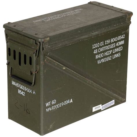 what gauge of metal are military ammo boxes|240 round ammo box.